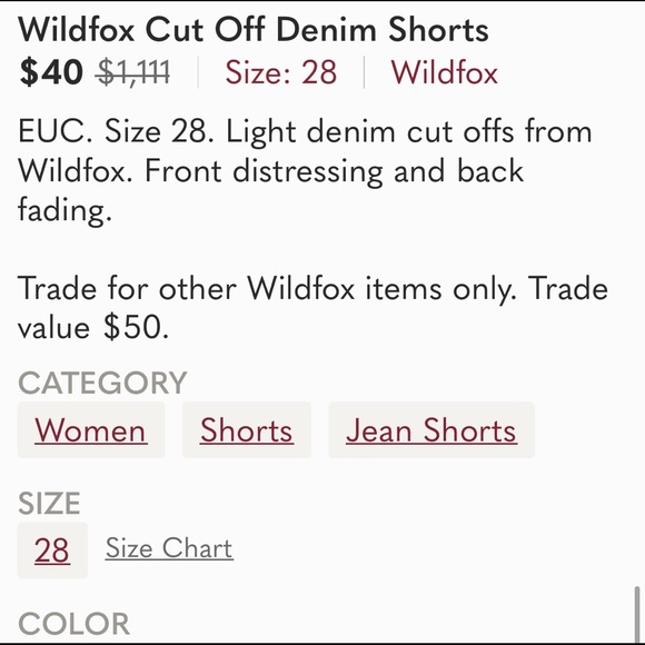 Wildfox Denim Shorts - Picture 7 of 7